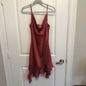 Aritzia Rust Slip Dress